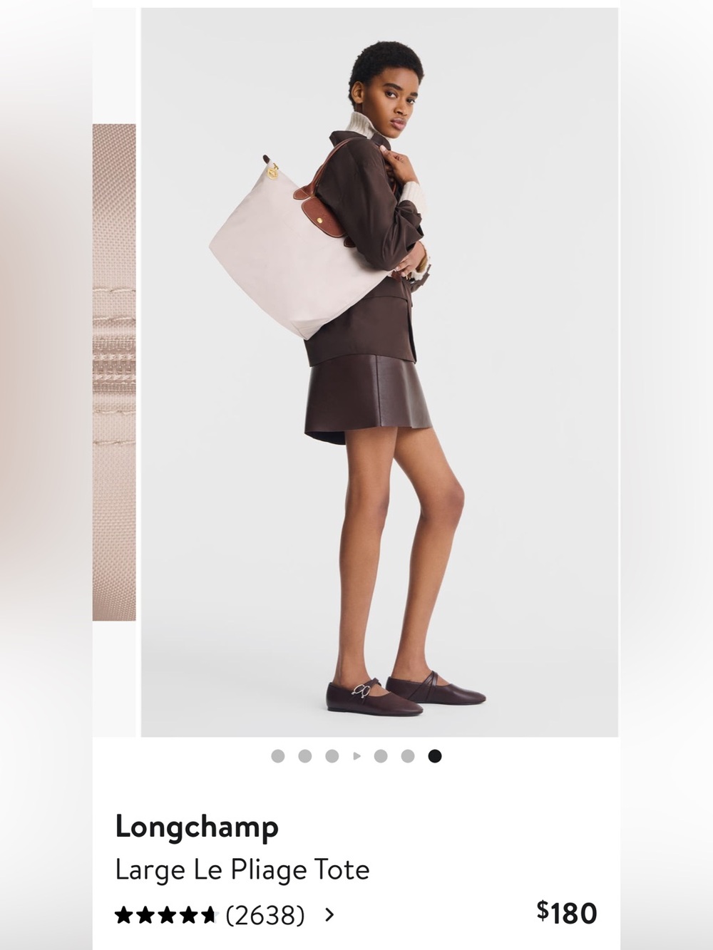 NWOT Longchamp Le Pliage Large Shoulder Tote -Paper - Picture 2 of 9